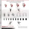Service Caster 4 Inch 316SS Red Polyurethane Swivel 3/8 Inch Threaded Stem Caster Set Brake SS316TS20S414-PPUB-RED-TLB-381615-4 - alternate 1